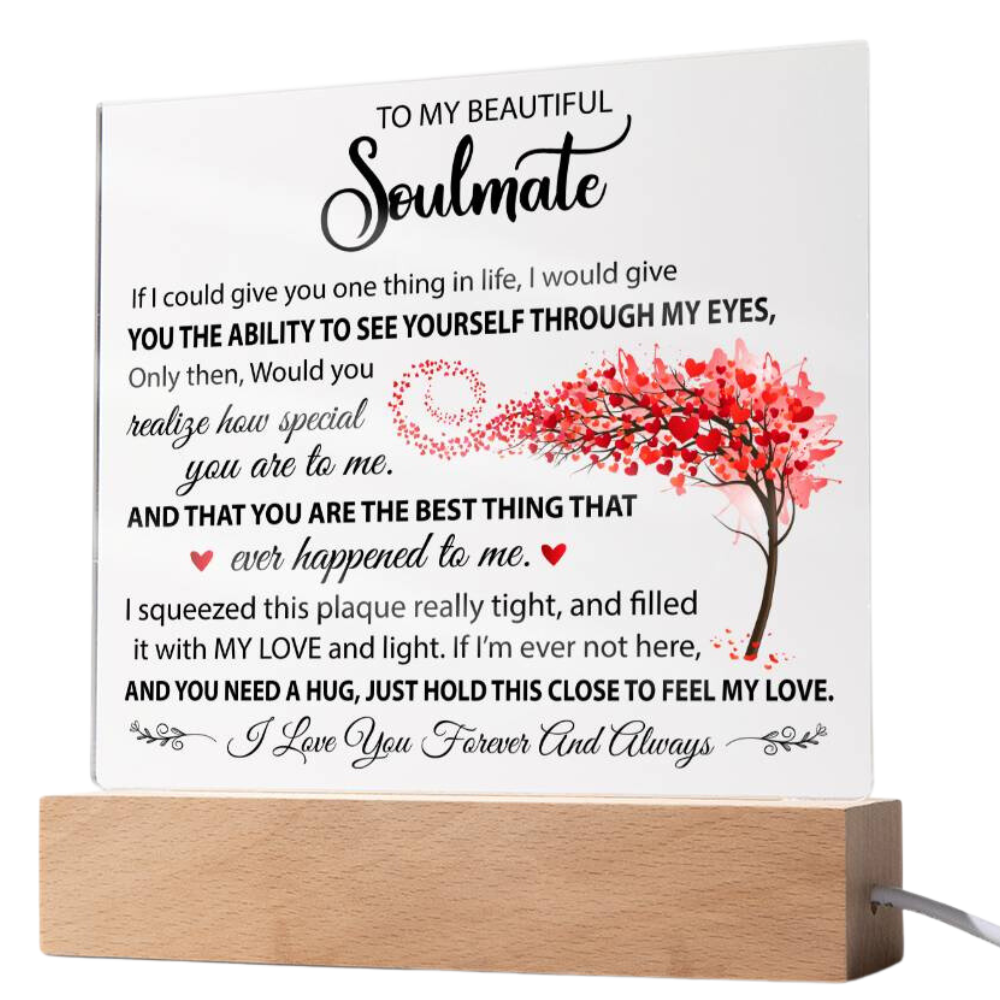 Gift For Soulmate "The Best Thing Ever Happened To Me" Acrylic Lamp