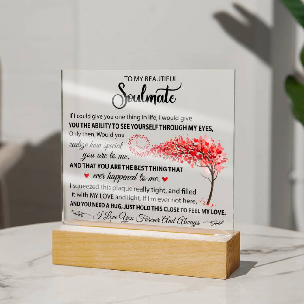 Gift For Soulmate "The Best Thing Ever Happened To Me" Acrylic Lamp