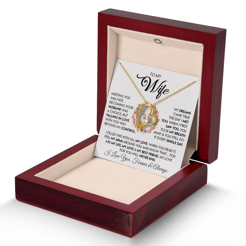To My Wife "Meeting You Was Fate..." |  Forever Love Necklace