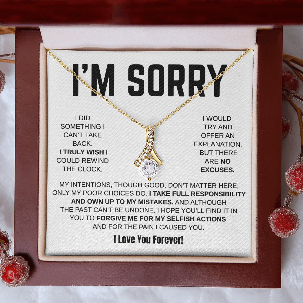 Apology Gift For Her - Alluring Beauty Necklace - I Take Full Responsibility