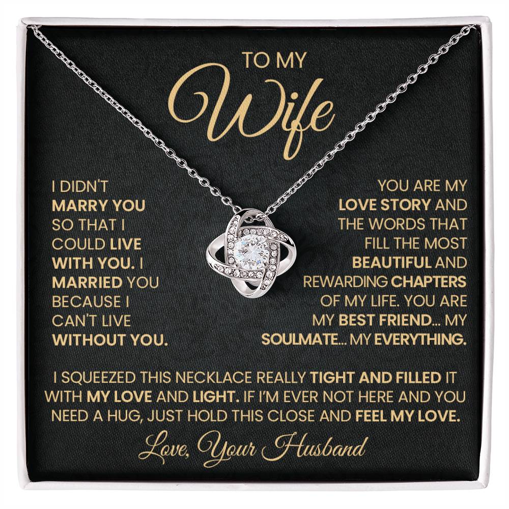 Gift For Wife "You Are My Love Story" Gold Love Necklace