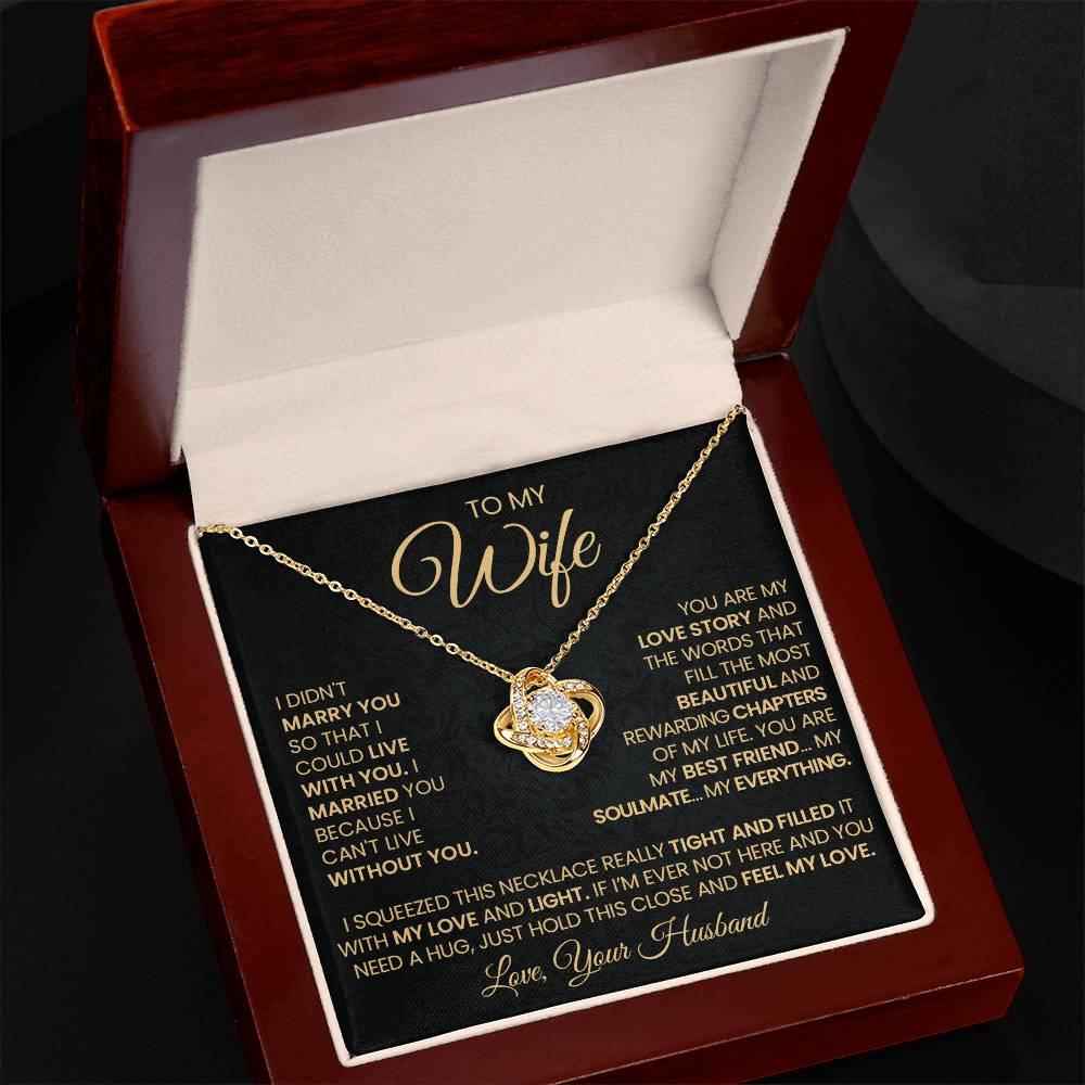 Gift For Wife "You Are My Love Story" Gold Love Necklace