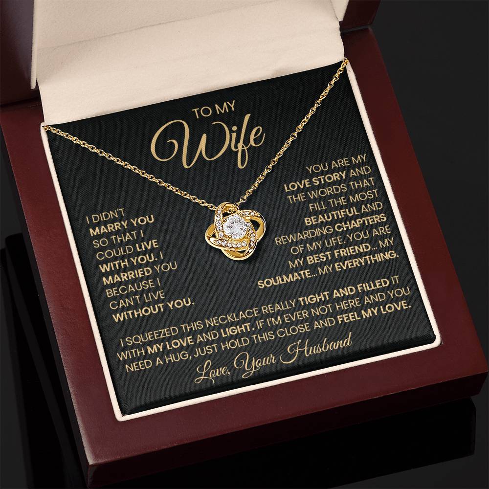 Gift For Wife "You Are My Love Story" Gold Love Necklace