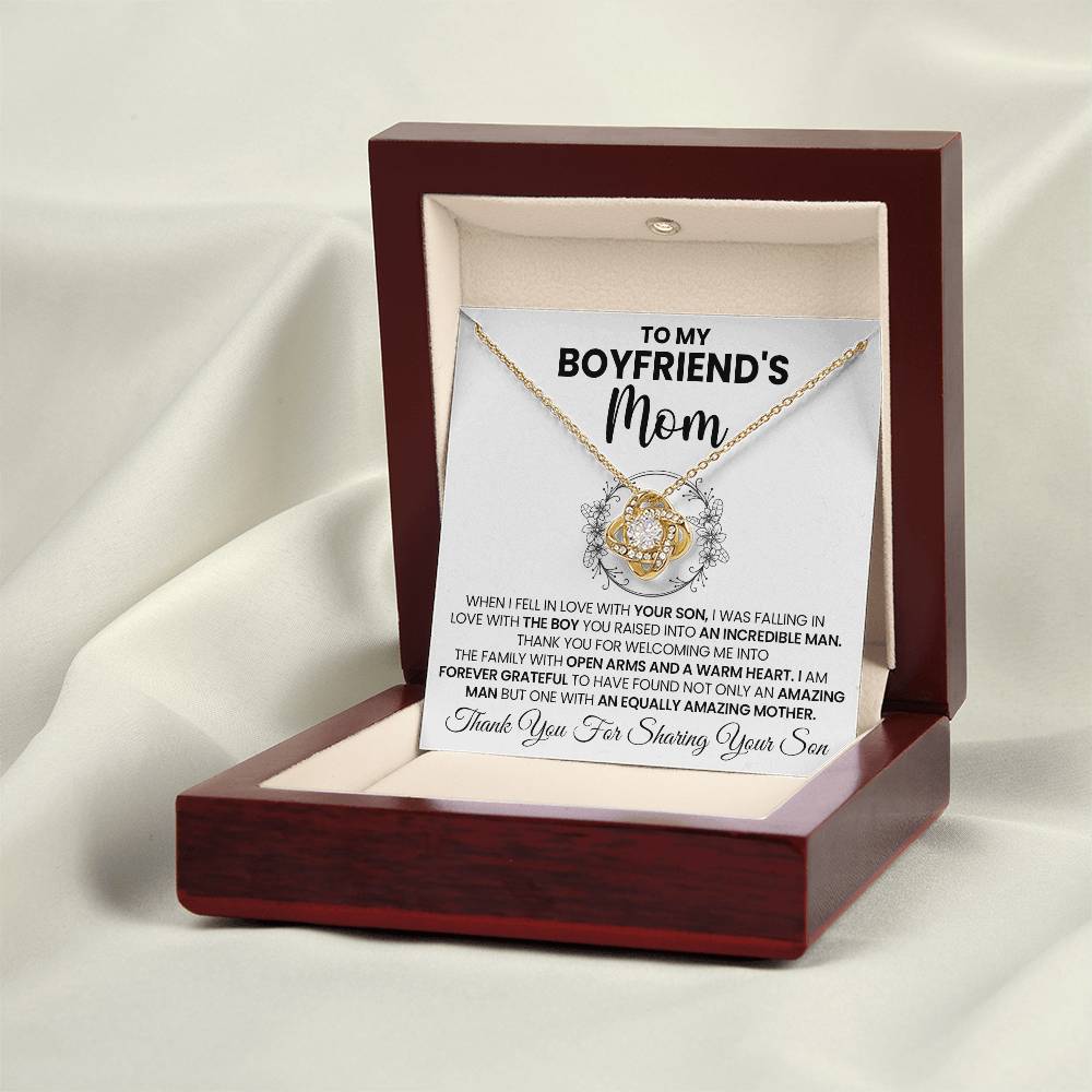 To My Boyfriend's Mom "You Are Amazing" Love Knot Necklace