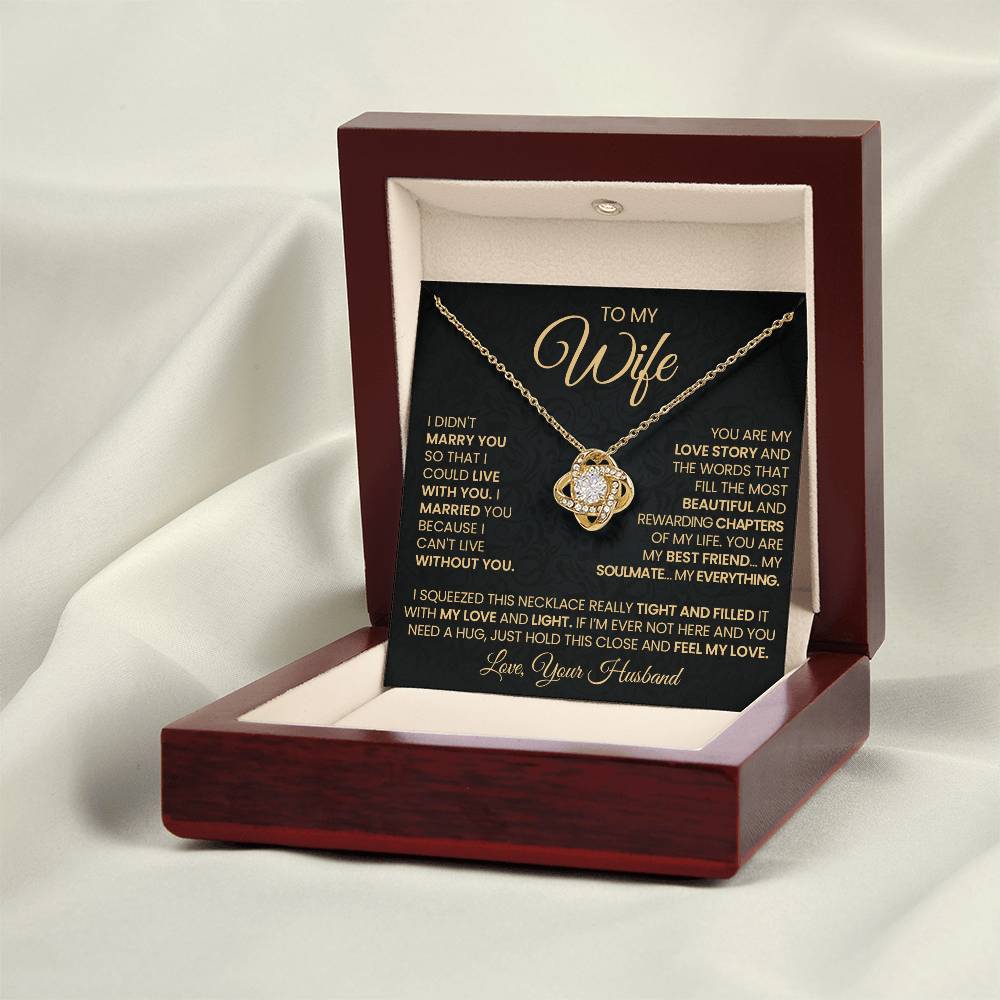 Gift For Wife "You Are My Love Story" Gold Love Necklace