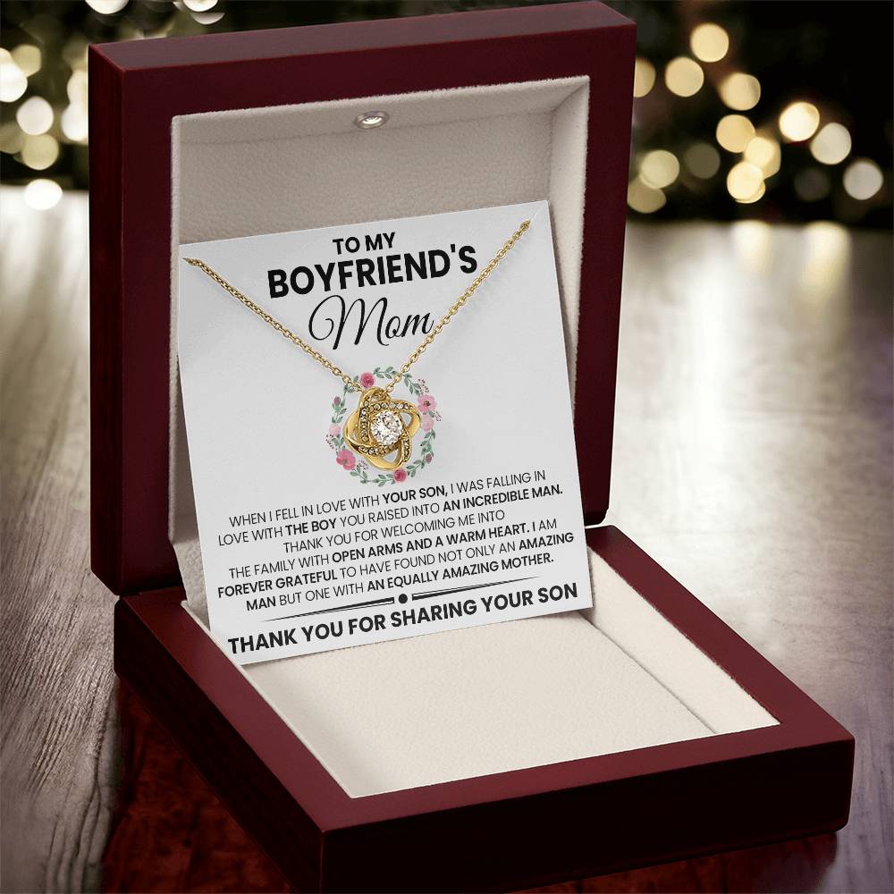 Gift For Boyfriend's Mom "You Are Amazing" Love Knot Necklace