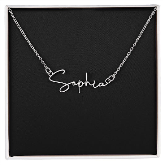 Elegant Custom Name Necklace - Signature Style - S001