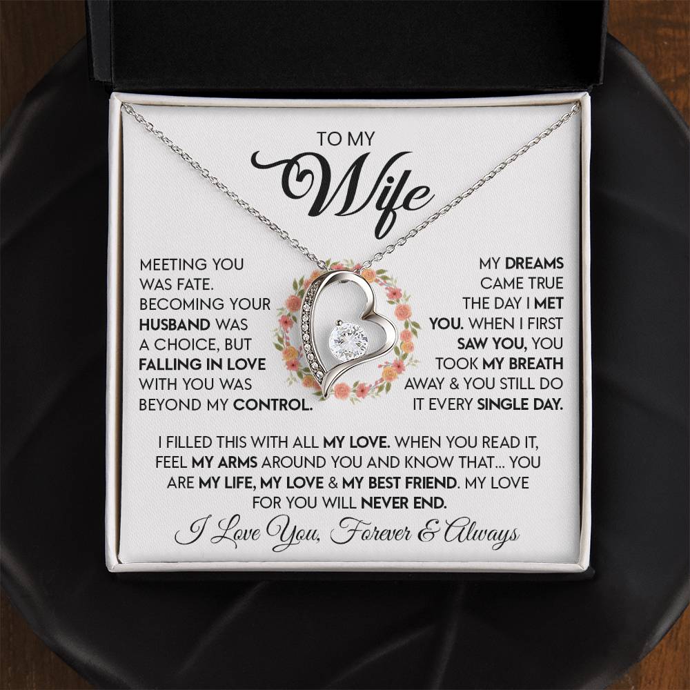To My Wife "Meeting You Was Fate..." |  Forever Love Necklace