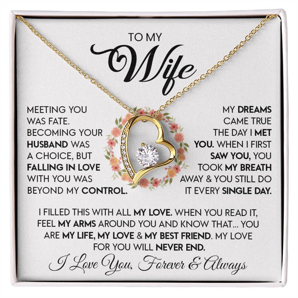 To My Wife "Meeting You Was Fate..." |  Forever Love Necklace