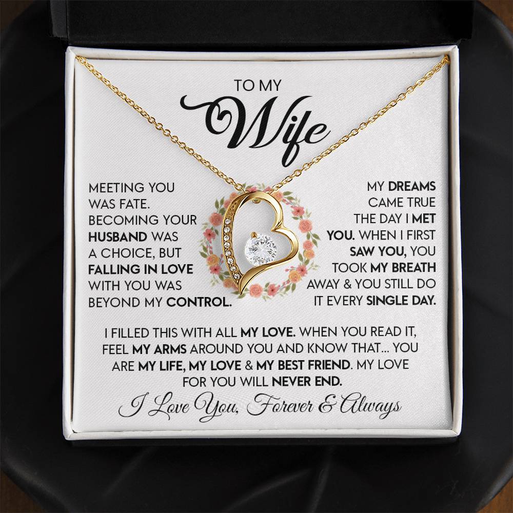 To My Wife "Meeting You Was Fate..." |  Forever Love Necklace