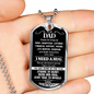 To My Dad | Dog Tag Necklace.