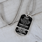 To My Dad | Dog Tag Necklace.