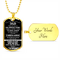 To My Dad | Dog Tag Necklace.