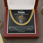 To my Son | Stand tall from Mom | Cuban Link Chain