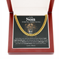 To my Son | Stand tall from Mom | Cuban Link Chain