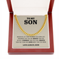 To My Son | Cuban Link Chain