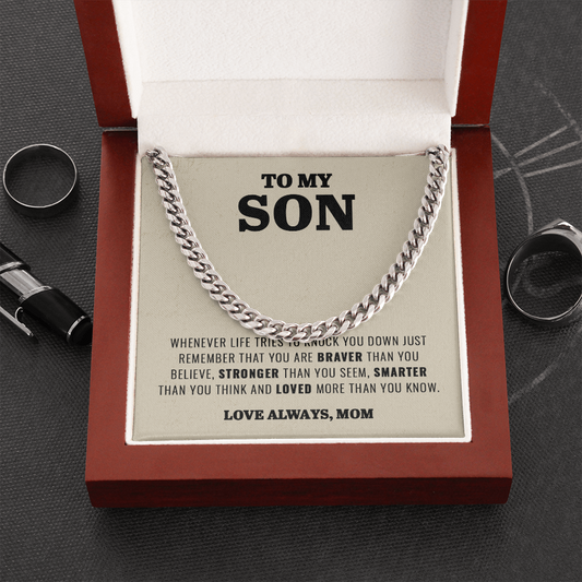 To My Son | Cuban Link Chain