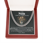 To my Son | Stand tall from Mom | Cuban Link Chain