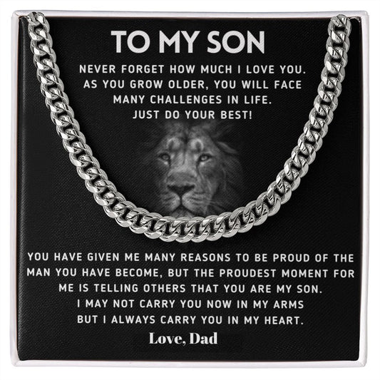 To My Son From Dad - Cuban Link Chain