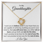 To My Granddaughter - Love Knot Necklace