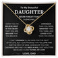 To My Beautiful Daughter - Love Knot Necklace