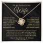 To My Beautiful Wife - Love Knot Necklace