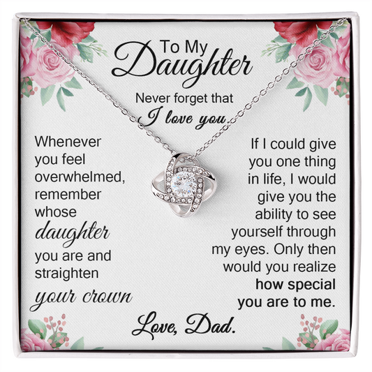 To My Daughter | Love Knot Necklace