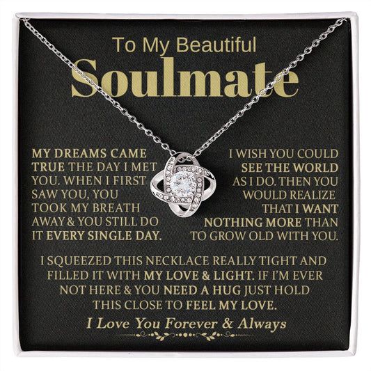 To My Beautiful Soulmate - Love Knot Necklace