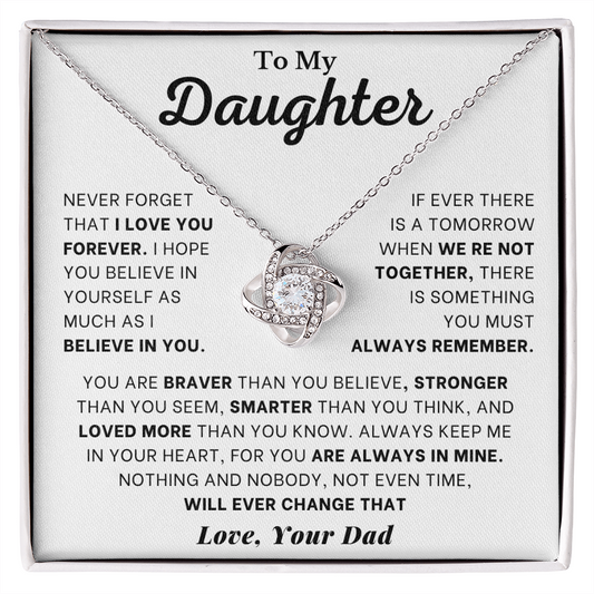 To My Daughter | Love Knot Necklace