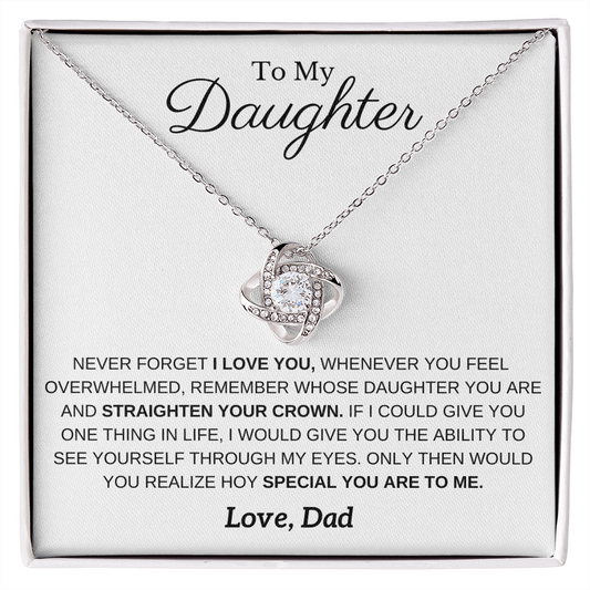 To My Daughter | Love Knot Necklace