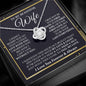 To My Beautiful Wife - Love Knot Necklace