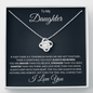 To My Daughter - Always Remember - Love Knot Necklace