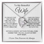 To My Beautiful Wife - Forever Love Necklace