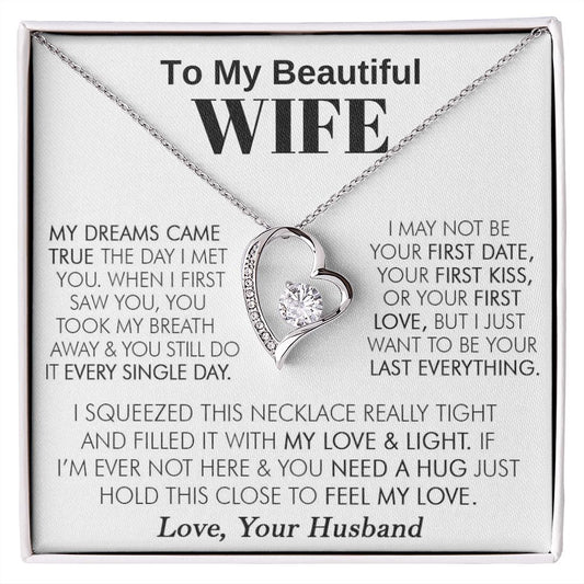 To My Beautiful Wife - Forever Love Necklace