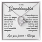 To my Granddaughter - Alway keep me in your heart - Forever Love Necklace