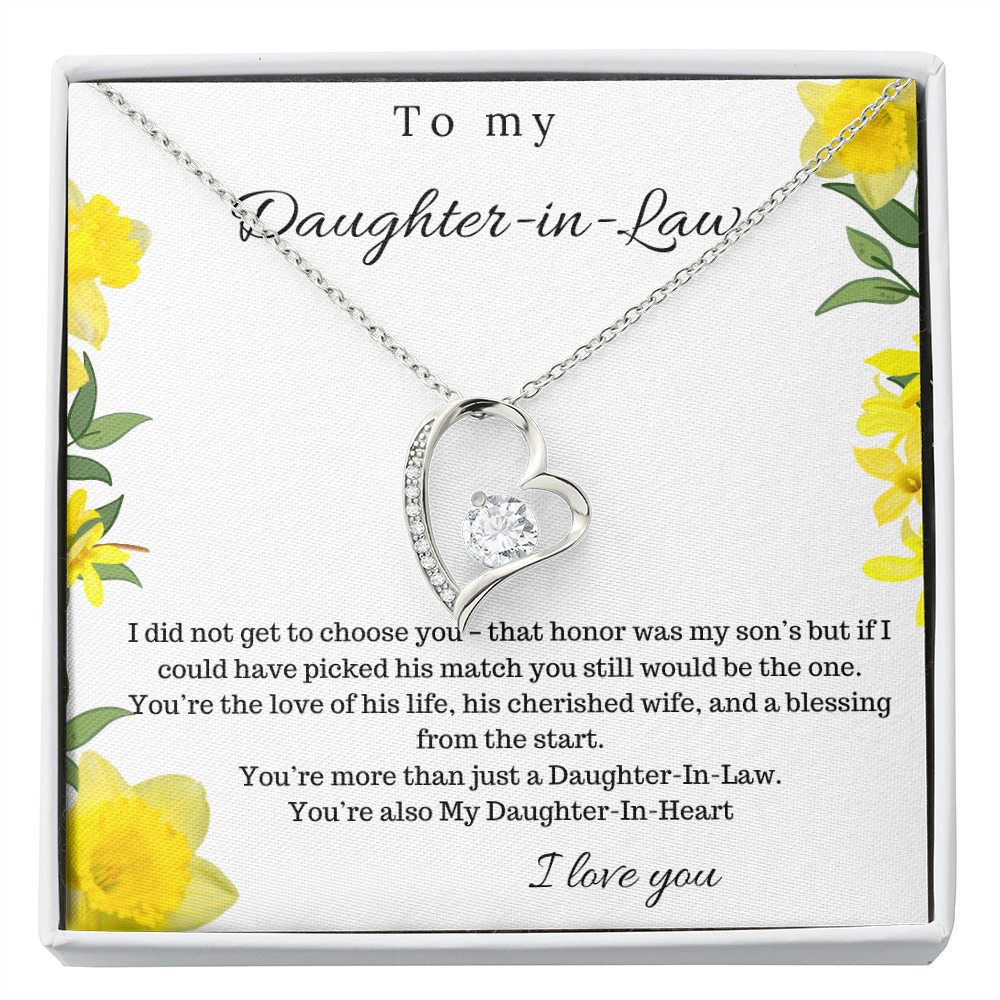 To My Daughter In Law - Forever Love Necklace
