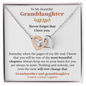 To My Granddaughter - Forever Linked Together - Interlocked Heart Necklace