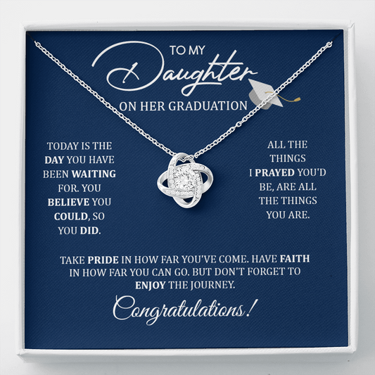 To My Daughter | Graduation | Love Knot Necklace