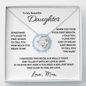 14k white gold | To My Beautiful Daughter - Love Knot Necklace