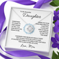14k white gold | To My Beautiful Daughter - Love Knot Necklace