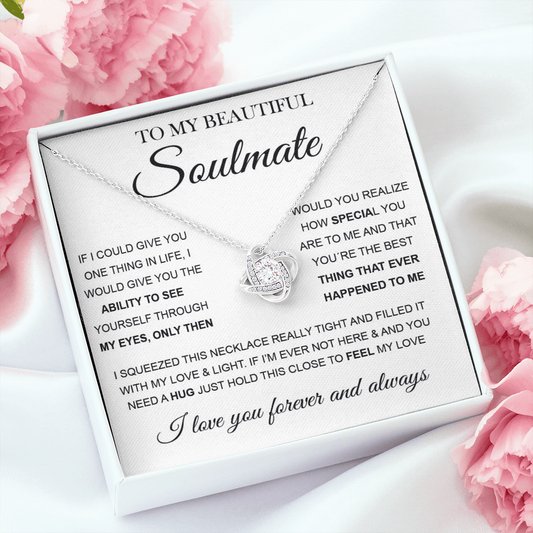 To My Beautiful Soulmate | Love Knot Necklace ❤️