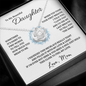 14k white gold | To My Beautiful Daughter - Love Knot Necklace