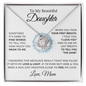 14k white gold | To My Beautiful Daughter - Love Knot Necklace ❤️