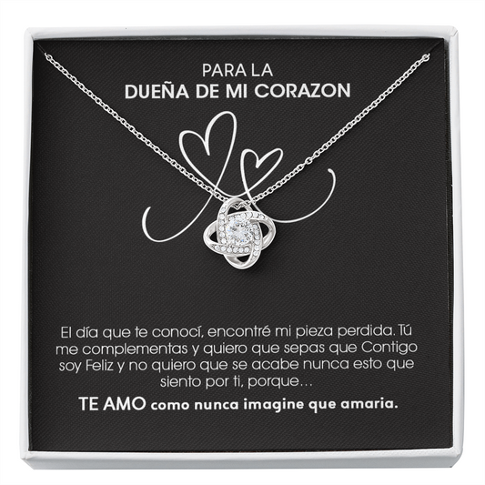 PARA LA DUEÑA DE MI CORAZON | LOVE KNOT NECKLACE