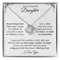 To My Beautiful Daughter - Love Knot Necklace