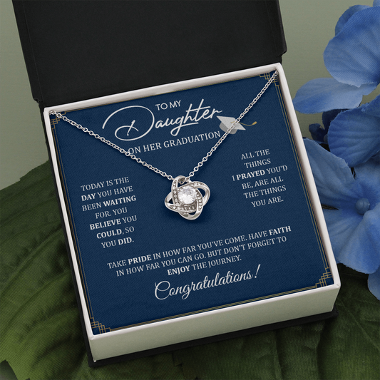 TO MY DAUGHTER - LOVE KNOT NECKLACE