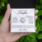 14k white gold | To My Beautiful Daughter - Love Knot Necklace ❤️