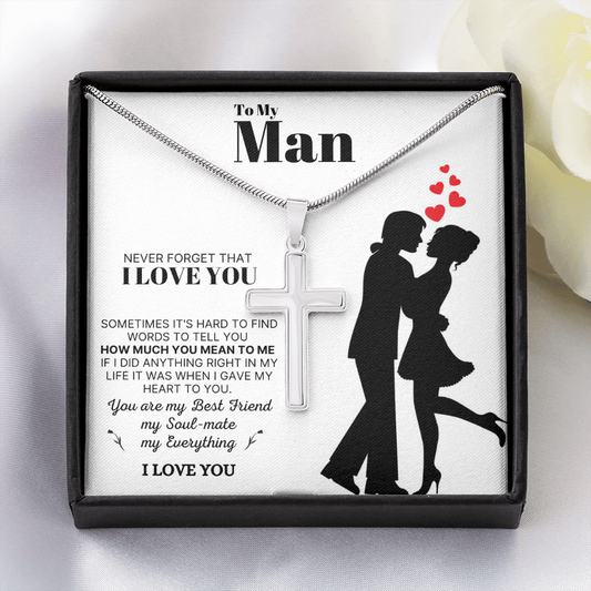 To My Man | You are my Everything | Cross Necklace ❤️