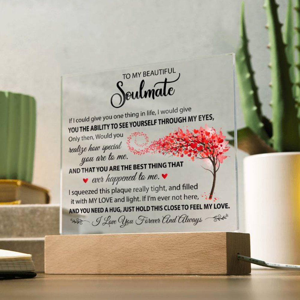Gift For Soulmate "The Best Thing Ever Happened To Me" Acrylic Lamp