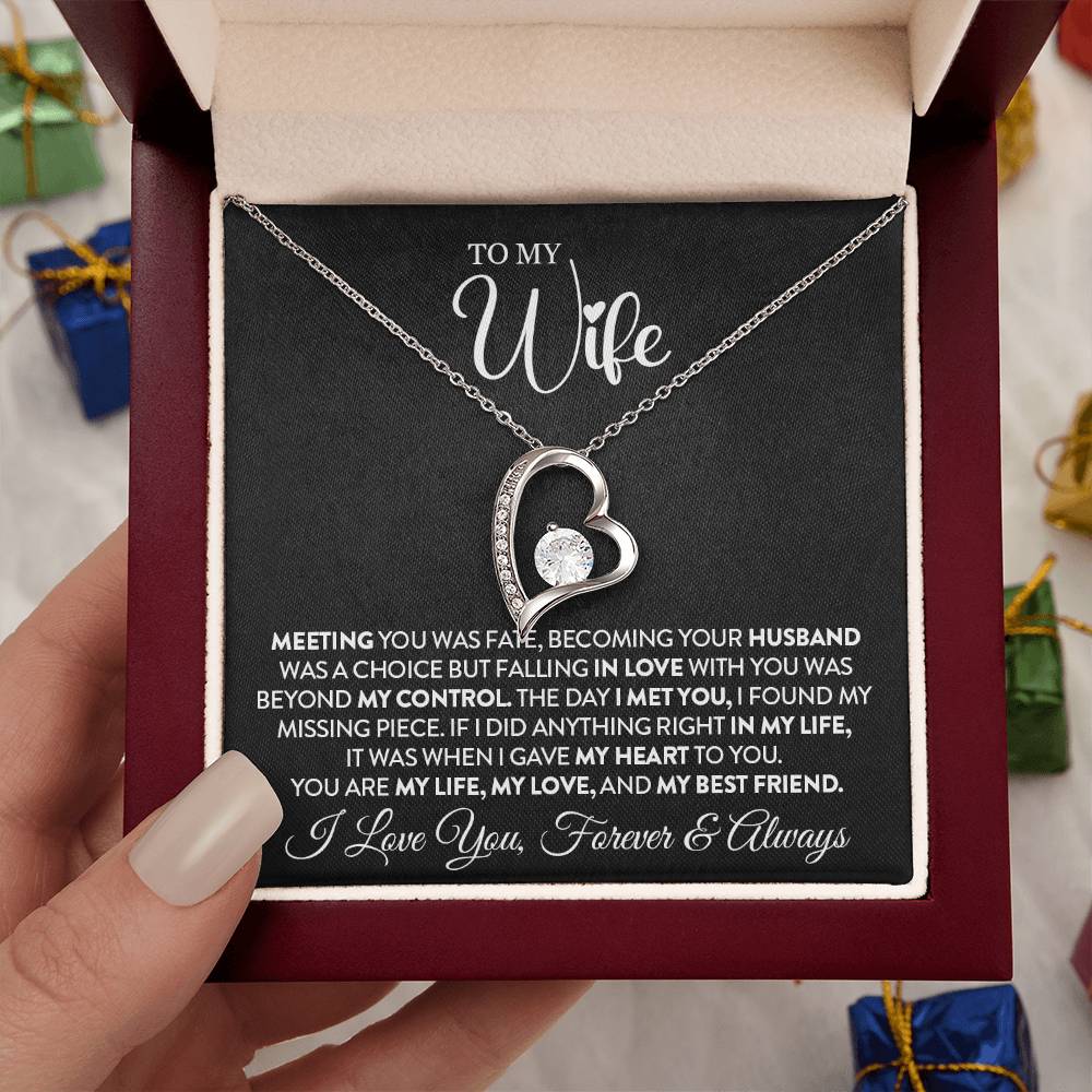 To My Wife - Forever Love Necklace - My Missing Piece